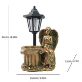 Resin Hummingbird Solar Lamp Outdoor Garden Sculpture Couple Hummingbird - Multi-color - Size 61