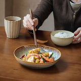 Ceramic Plates Flame Pattern Plates Deep Salad Bowls Noodle Bowls Fruit Plates - Multi - Size L In Australia - Darrahopens