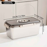Beige 5800ml food container, vacuum seal container, large capacity food storage, fresh keep container, kitchen storage, meal prep container, vacuum seal food storage, Australian kitchen