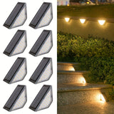 Black Solar-Powered Night Lights LED Night Lights 8-Pack Night Lights Garden Lighting
