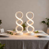 White Black Infinity-Shaped Lamps Night Atmosphere Lamps Home Decor LED Lamps 2-Piece Set