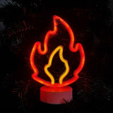 White Black Flame Neon Night Light Home Decor LED Night Light Ambient Lighting Unique Gift
