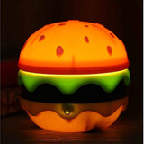 Orange Black Burger Night Light Adjustable Night Light Warm Glow Lamp Fun Home Decor Durable