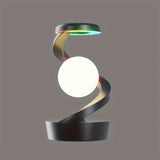 Gray Modern Night Light Spiral Design LED Night Light Ambient Lighting Wireless