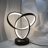 Black Red Modern Table Lamp Intertwined Ring Lamp Ambient Lighting Home Decor Light