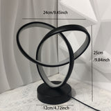 Black Red Modern Table Lamp Intertwined Ring Lamp Ambient Lighting Home Decor Light