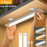 Silver Motion Sensor Light Rechargeable Led Light Dimmable Light 3 Light Color 2-Pack