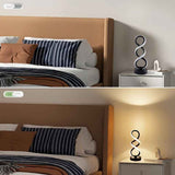 Black White Spiral Desk Lamps Warm Light Lamp Set Of 2 Lamps Bedside Lamp Study Lamp Modern