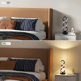 Black White Spiral Desk Lamps Warm Light Lamp Set Of 2 Lamps Bedside Lamp Study Lamp Modern