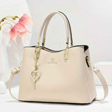 Single-Shoulder Handbag Cross-Body Handbag Pink Handbag Stylish Handbag Travel - Beige - Size 27-13-19