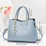 Single-Shoulder Handbag Cross-Body Handbag Pink Handbag Stylish Handbag Travel - Green - Size 27-13-19