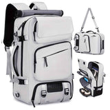 Travel Backpack Multi-Functional Backpack Convertible Backpack Shoe Compartment - Green - Size M