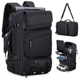 Travel Backpack Multi-Functional Backpack Convertible Backpack Shoe Compartment - White - Size M