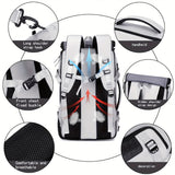 Travel Backpack Multi-Functional Backpack Convertible Backpack Shoe Compartment - White - Size M