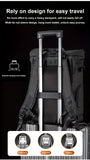Roll-Top Backpack Travel Backpack Water-Resistant Backpack Unisex Backpack - Black - Size M