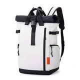 Roll-Top Backpack Travel Backpack Water-Resistant Backpack Unisex Backpack - Gray - Size M