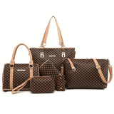 Women'S Handbag Set Large Capacity Tote Bag Shoulder Bag For Women Crossbody - Black - Size 35-13-28