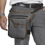 Leather Fanny Pack Top Grain Cowhide Travel Fanny Pack Adjustable Belt Fanny - Black - Size M
