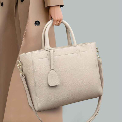 Women'S Tote Briefcase Commuting Bag Handheld Bag Cross-Body Bag Spacious Tote - Beige - Size 31-11-24