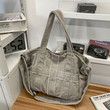 Unisex Bag Cross-Body Bag Shoulder Bag Tote Bag Large Capacity Bag Student Bag - Green - Size 38-14.5-32