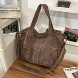 Unisex Bag Cross-Body Bag Shoulder Bag Tote Bag Large Capacity Bag Student Bag - Green - Size 38-14.5-32