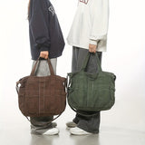 Unisex Bag Cross-Body Bag Shoulder Bag Tote Bag Large Capacity Bag Student Bag - Gray - Size 38-14.5-32