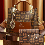 Women'S Handbag Set Monogram Handbag Three-Piece Handbag Set Australian Style - Khaki - Size 25-11-19