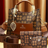 Women'S Handbag Set Monogram Handbag Three-Piece Handbag Set Australian Style - Khaki - Size 25-11-19
