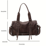 Women'S Travel Tote Bag Brown Travel Bag Stylish Travel Bag Durable Tote - Black - Size M