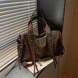 Women'S Travel Tote Bag Brown Travel Bag Stylish Travel Bag Durable Tote - Black - Size M