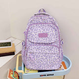Ladata Backpack Stylish Ladies Backpack Middle School Backpack College Student - Black - Size 45-30-17
