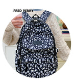 Ladata Backpack Stylish Ladies Backpack Middle School Backpack College Student - Blue - Size 45-30-17