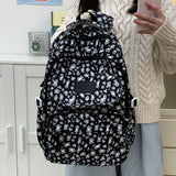 Ladata Backpack Stylish Ladies Backpack Middle School Backpack College Student - Blue - Size 45-30-17