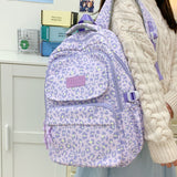 Ladata Backpack Stylish Ladies Backpack Middle School Backpack College Student - Blue - Size 45-30-17