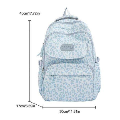 Ladata Backpack Stylish Ladies Backpack Middle School Backpack College Student - Pink - Size 45-30-17
