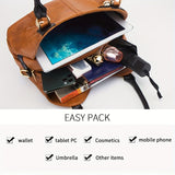 Vintage Bag Set Women'S Bag Set Tote Bag Cross-Body Bag Clutch Card Holder - Black - Size 32-16-20