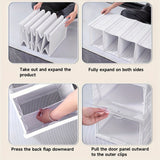 White Black foldable shoe storage boxes, transparent shoe boxes, shoe storage Australia, wardrobe organisers, stackable shoe boxes, collapsible shoe containers, shoe protection boxes, clutter-free storage, home organisation Australia