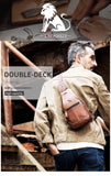Brown Black Leather Sling Bag Crossbody Bag Chest Bag Travel Bag Quality Leather Bag