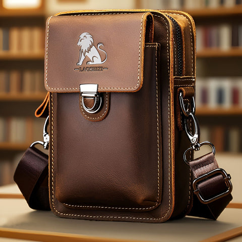 brown Brown Black Leather Cross Body Bag Genuine Leather Bag Travel Bag Daily Use Bag Stylish Bag