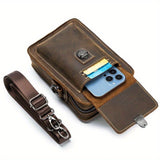 brown Brown Black Leather Cross Body Bag Genuine Leather Bag Travel Bag Daily Use Bag Stylish Bag