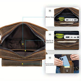 brown Brown Black Leather Cross Body Bag Genuine Leather Bag Travel Bag Daily Use Bag Stylish Bag