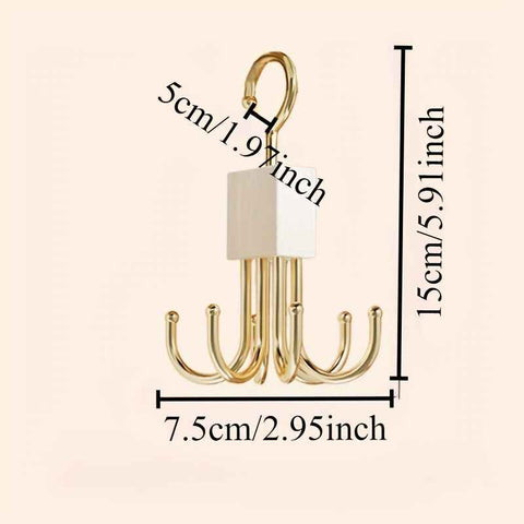 Gold Black rotating hanger, multi-hook hanger, home organisation, storage solution, high-quality hanger, Australian home, space-saving hanger, entryway organiser, wardrobe accessory, sturdy hanger