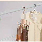 Gold Black rotating hanger, multi-hook hanger, home organisation, storage solution, high-quality hanger, Australian home, space-saving hanger, entryway organiser, wardrobe accessory, sturdy hanger