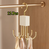 Gold Black rotating hanger, multi-hook hanger, home organisation, storage solution, high-quality hanger, Australian home, space-saving hanger, entryway organiser, wardrobe accessory, sturdy hanger
