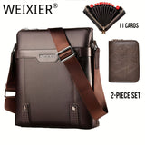 Black Men'S Crossbody Bag Leather Crossbody Bag Travel Bag Everyday Carry Bag