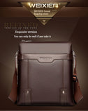 Black Men'S Crossbody Bag Leather Crossbody Bag Travel Bag Everyday Carry Bag