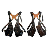 Brown Gray Blue Black Leather Chest Rig Travel Backpack Outdoor Backpack Leather Backpack Adjustable