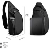 Black Blue sling backpack, luggage pass-through, concealed zip pocket, travel backpack, high-quality backpack, tablet backpack, Australia travel, everyday carry, anti-theft backpack