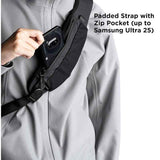Black Blue sling backpack, luggage pass-through, concealed zip pocket, travel backpack, high-quality backpack, tablet backpack, Australia travel, everyday carry, anti-theft backpack