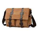 Navy Black Blue Canvas Messenger Bag Travel Bag High-Quality Bag Adjustable Strap Multiple